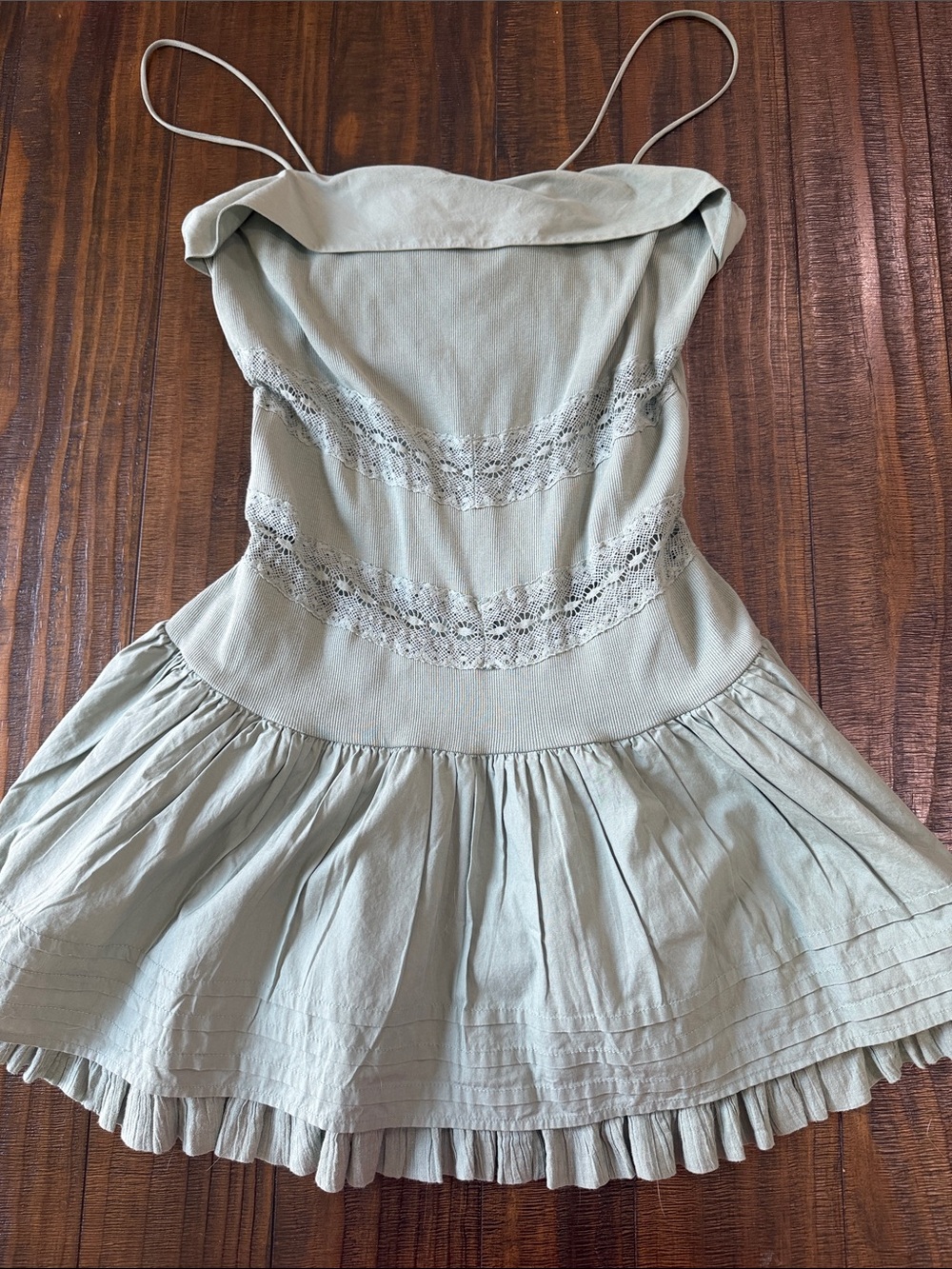 NWOT Free People Lace Pleated Dress